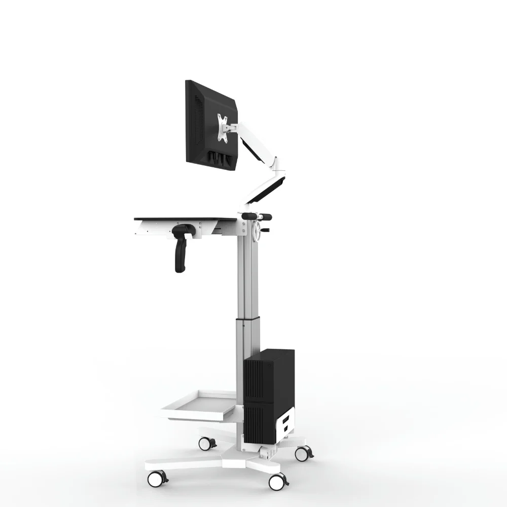 Medical Monitor Cart Hospital Monitor Trolley for Mobile Workstation Cart Laptop Cart  for Hospital Clinic