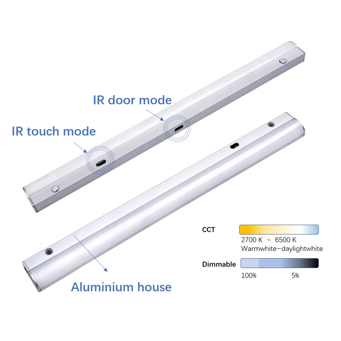 12 volt aluminum bedroom dimmer IR body under motion sensor switch led indoor lighting