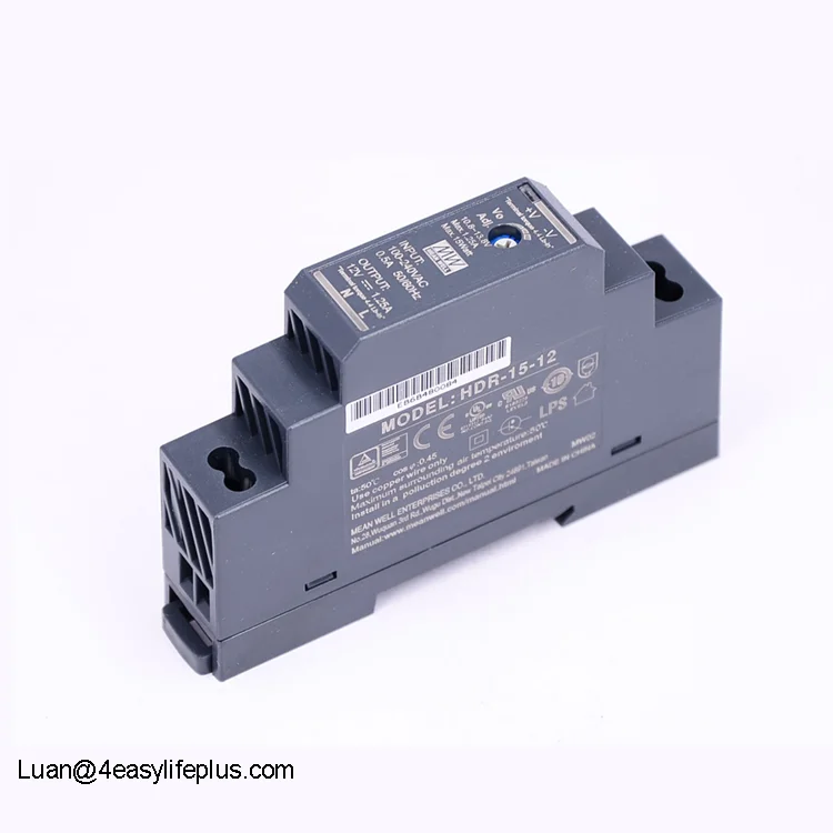 Mean Well HDR-15-12 Compact Size Power Supply Din Rail