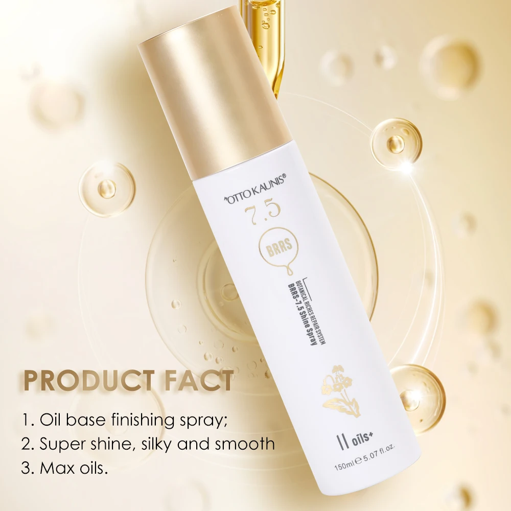 CPNP Certified Plant Oils Rich Oil Base Max Shine Hair Smooth Spray UV Heat Protecting Hair Repairing Mist for Damaged Hair