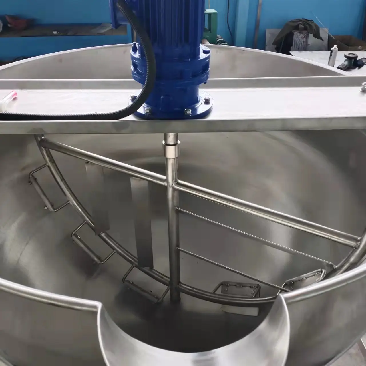 5 year guarantee full automatic gas steam electric chocolate sauce jacketed cooking mixer kettle pot pan cooker cooking machine