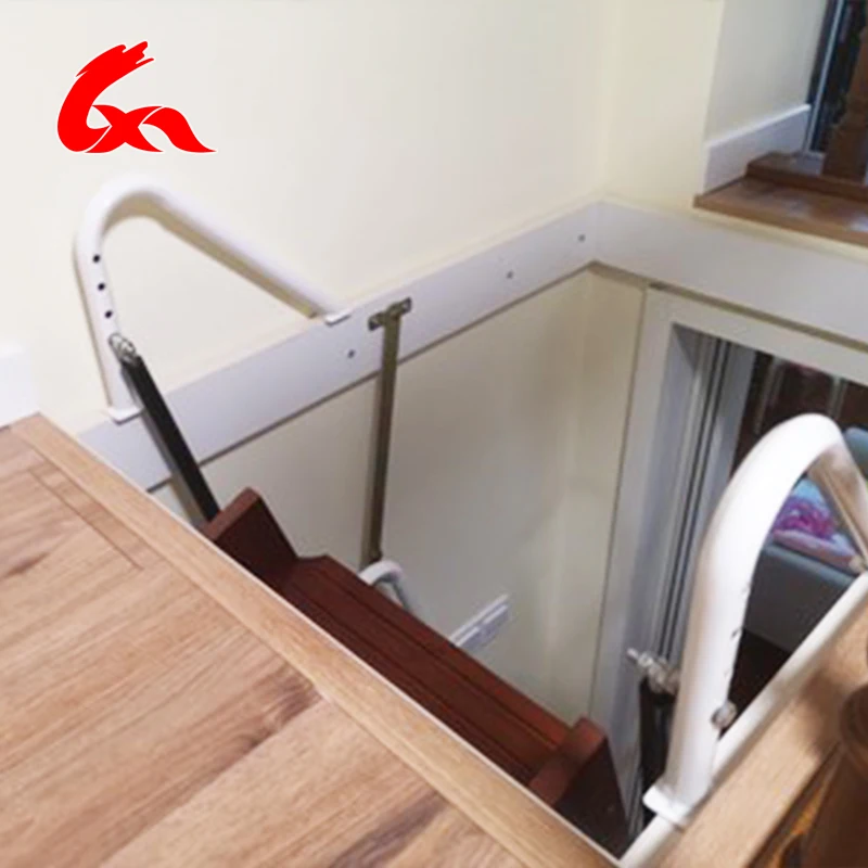 Безопасная и стабильная складная лестница из дуба с поручнями