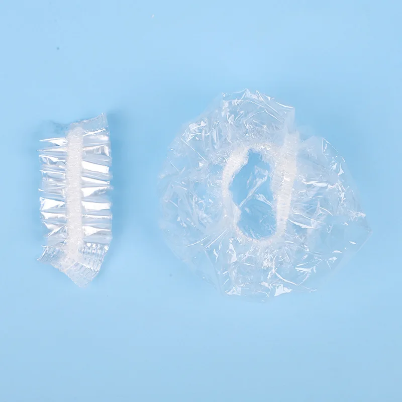 factory direct sale clear sap salon beauty use ear cap PE disposable plastic ear covers