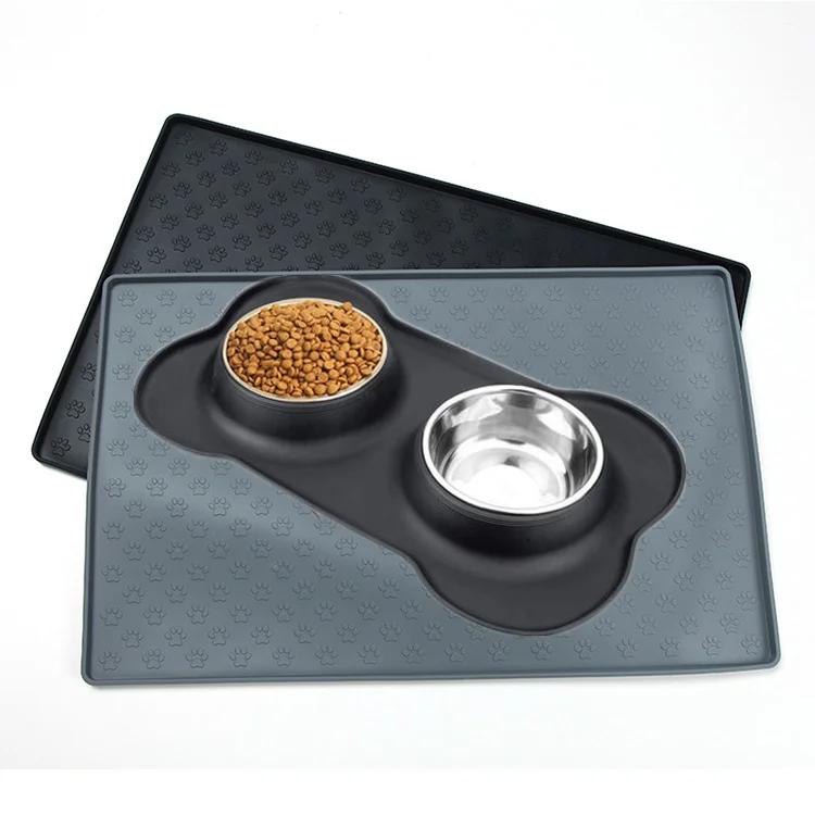 Customized Elevated Non Slip Silicone Stainless Steel Food Water Double Cat Pet Dog Bowl Animal Feeders