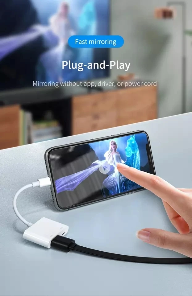 Light ning OTG Converter Adapter To HDMI Adapter TV 1080P HD Digital AV adapter Converter for iPhone Same Screen