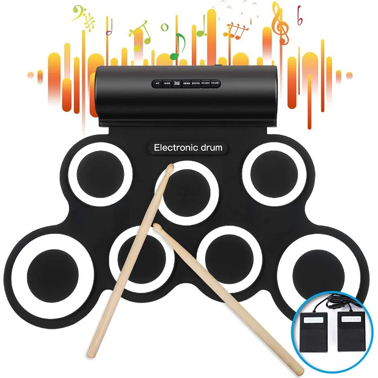 Набор музыкальных инструментов, ударные Usb Midi, электронные прокладки для качения, профессиональная индивидуальная басовая палка, барабан