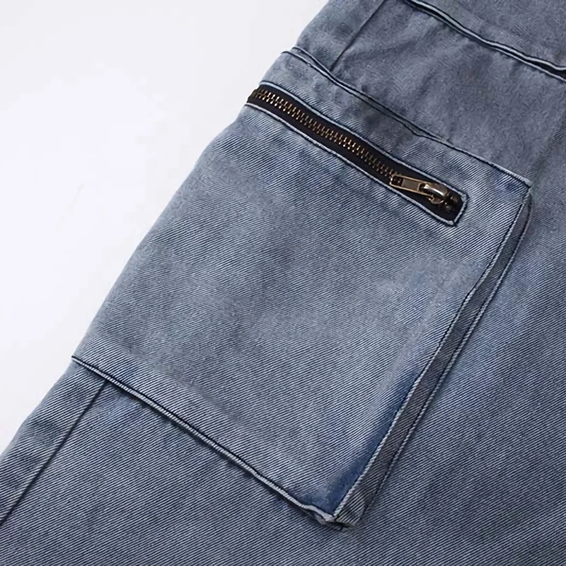 GDTEX ODM OEM custom cargo pants men jeans cargo pocket baggy jeans men multi pocket denim jeans