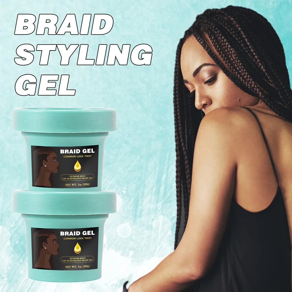 200g Shining and Conditioning Hair Gel Extra Hold All Hair Types Twisting Smooth Extra Hold Braid Hair Gel
