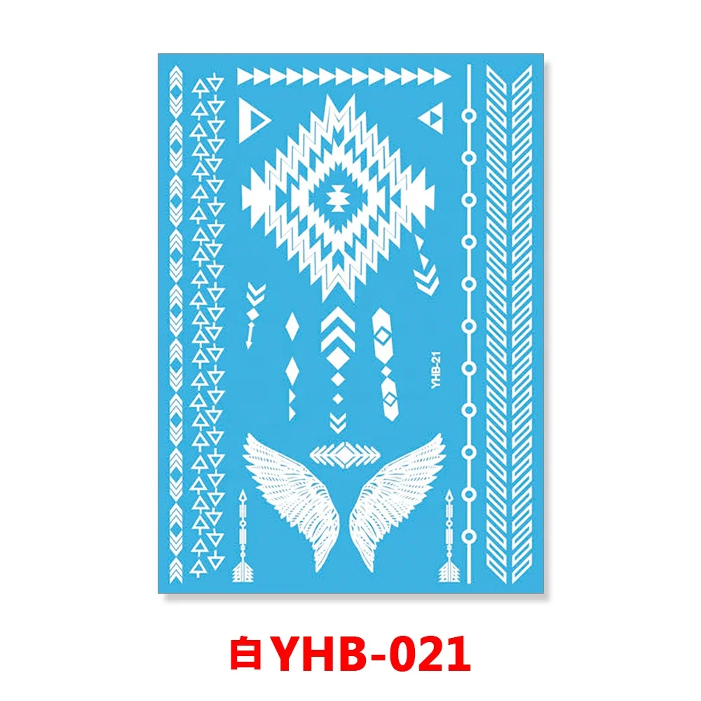 Wholesale Beautiful Tattoo Designs Temporary White Henna Tattoo