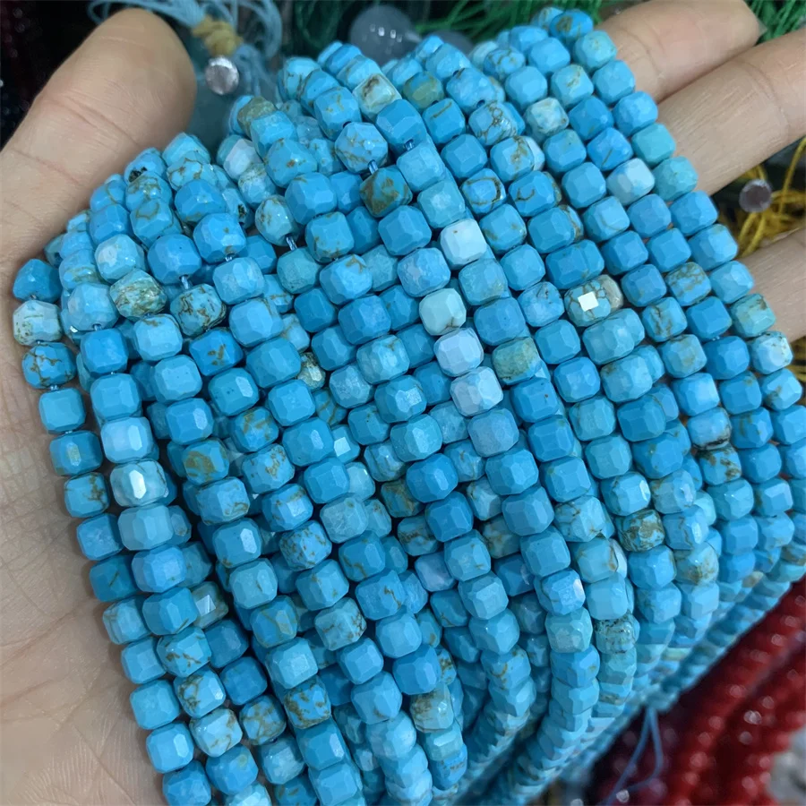 Wholesale 6*6mm faceted Cube  Beads Natural Stone Square Beads Gemstone Loose Square Stone Beads For Jewelry Making