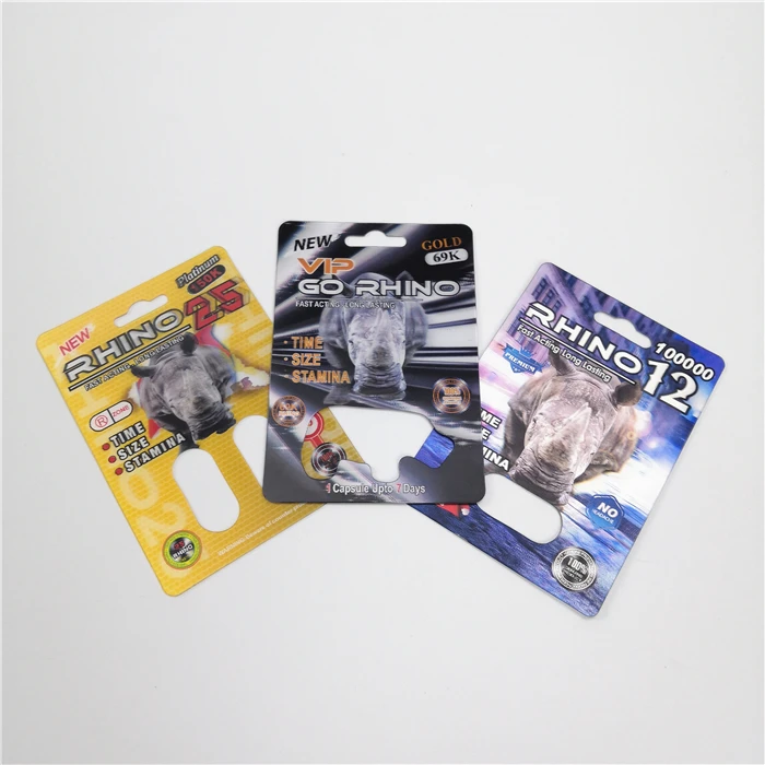 Индивидуальная упаковка для печати таблеток бумажные карты Rhino 25-Platinum 150K Blue 12-100000 мужчин капсульные