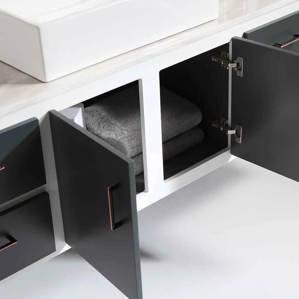 New style morden factory bathroom vanity with sink glossy paint bathroom vanity set custom luxury bathroom cabinets and vanities