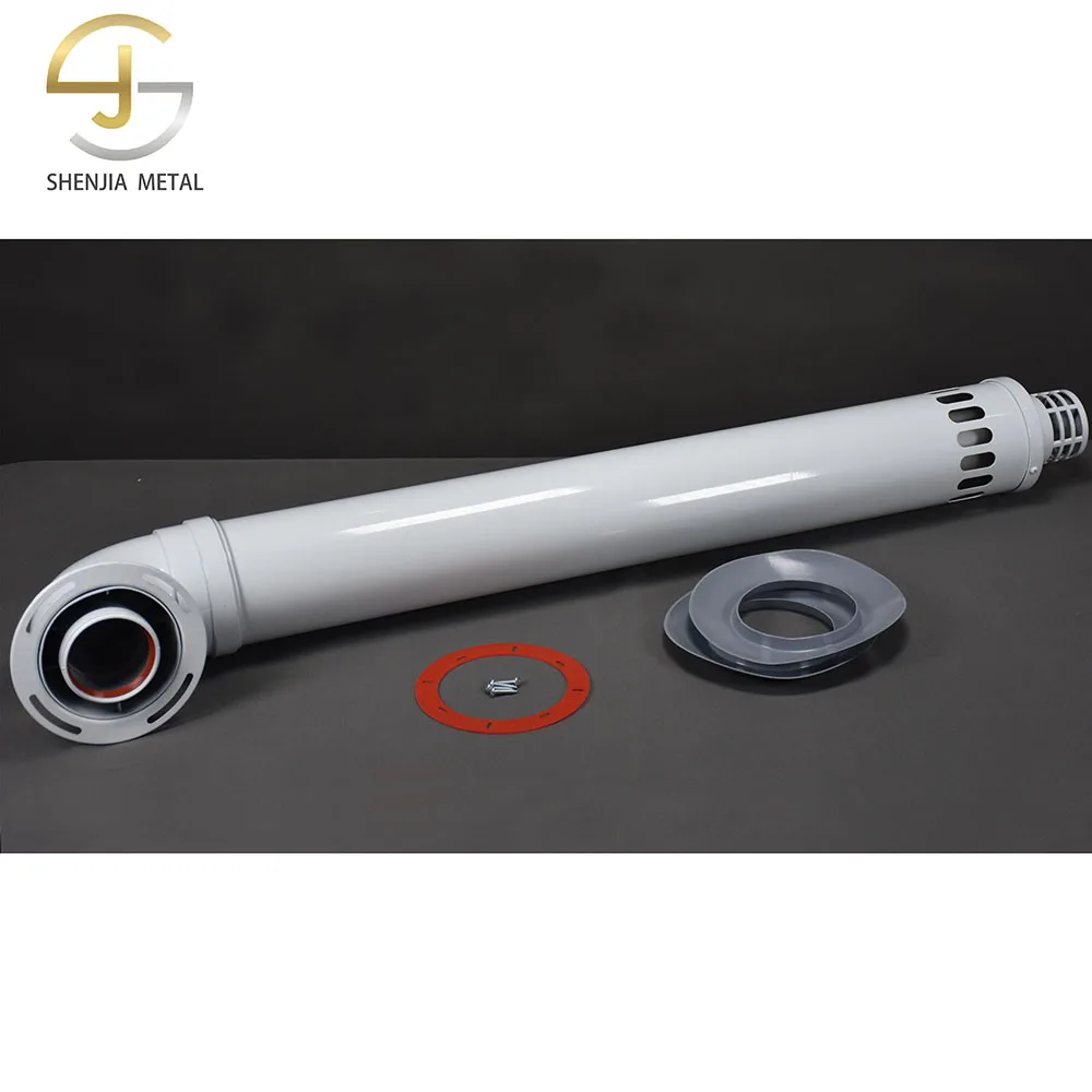 Aluminum vent pipe 100/60 reverse coaxial double-layer high-end wall-mounted boiler accessories with flange