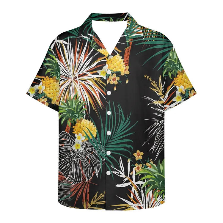 2022 Customised Men T-Shirts For Summer Short Sleeve Shirt Men Polynesian Tribal Floral Prints Shirt 2XS TO 5XL