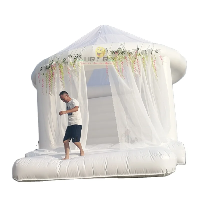 Белый надувной батут, надувной Свадебный батут, индивидуальный Свадебный батут, прыгающий домик