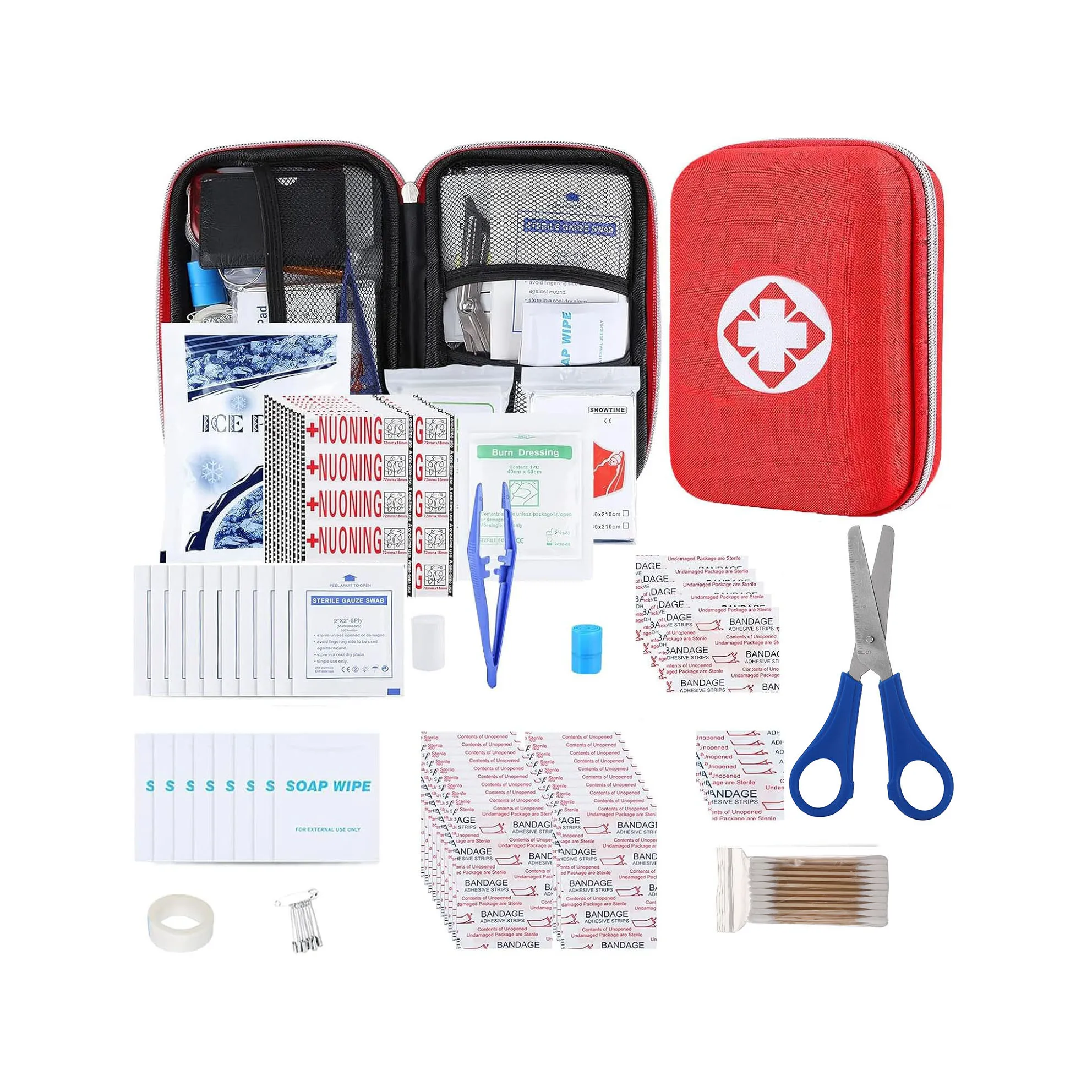 Kebon Hot Selling Multi Purpose compact Pet emergency Waterproof Small Medical Mini EVA First Aid Kit Box bag for car