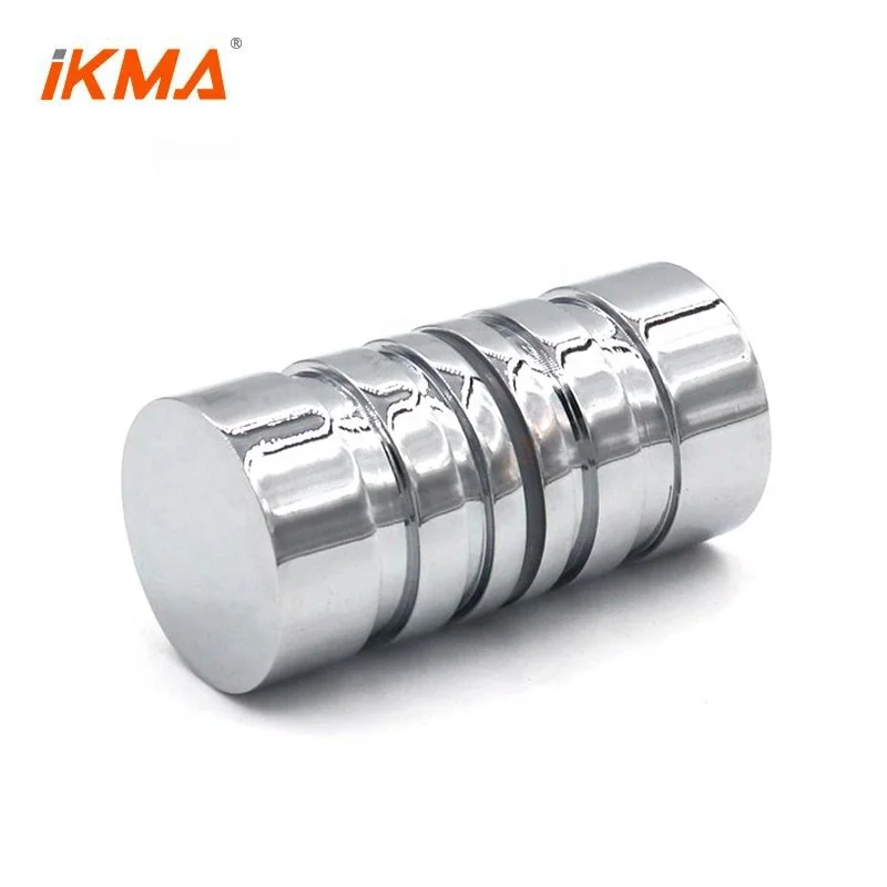 IKMA Sliding Glass Door round solid knob polished mirror chrome zinc alloy door handles