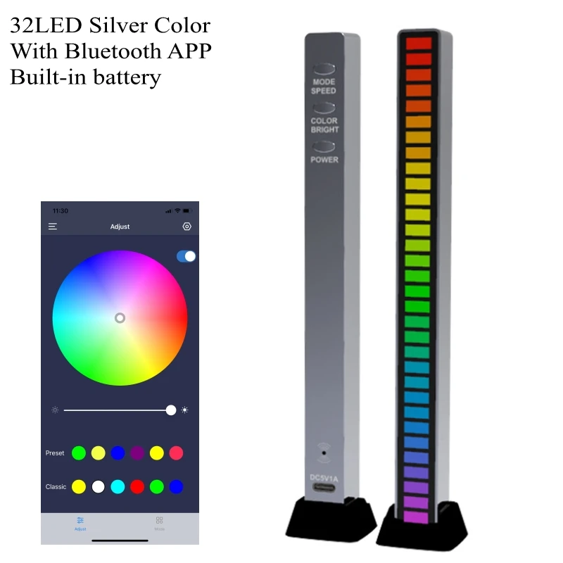 Motion Mode Colorful Voice-activated Pickup Sound Control Levels Car Rhythm Recognition Audio LED RGB Music Lights