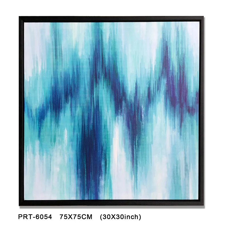 Home decor Wall art OEM contemporary Abstract Blue Circle canvas wall prints art