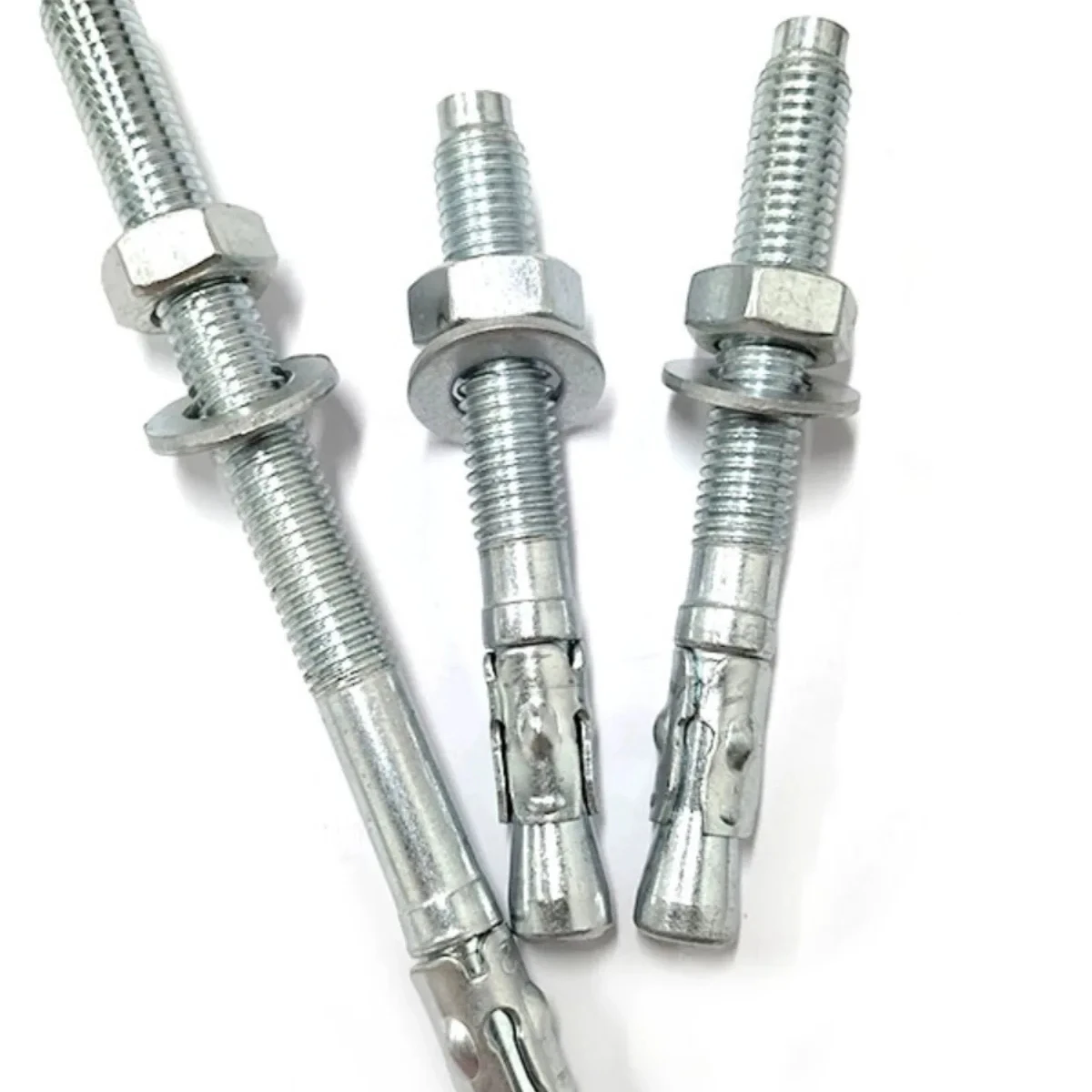 Steel expansion wedge anchor zinc plated bolt anchor