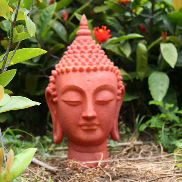 Modern art sculpture buddha head garden statue