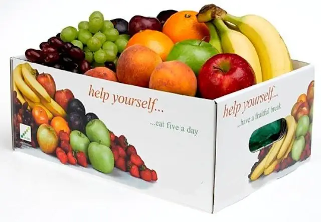 Strong good quality recyclable cardboard carton for fruit and vegetable packaging box