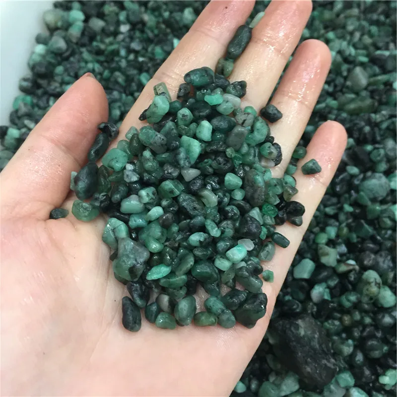 Precious Natural Emerald Gemstone Crystal Rough Stone Gravel Mineral for Fengshui