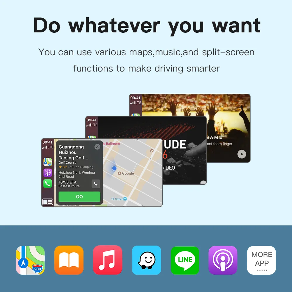 CARABC Wireless multimedia video box wireless carplay interface for Audi with MMI 2G For audi carplay