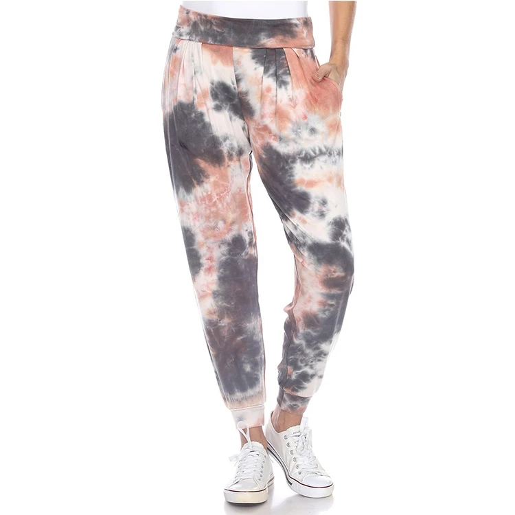 
Женская одежда, длинные шаровары-джоггеры из вискозы и спандекса со складками и боковыми карманами на талии 