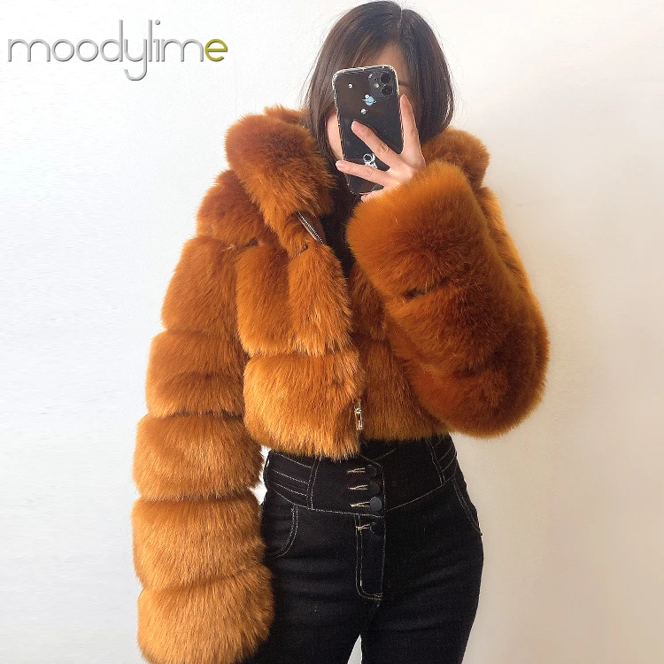 Новый стиль серое модное сексуальное укороченное женское длинное меховое пальто
