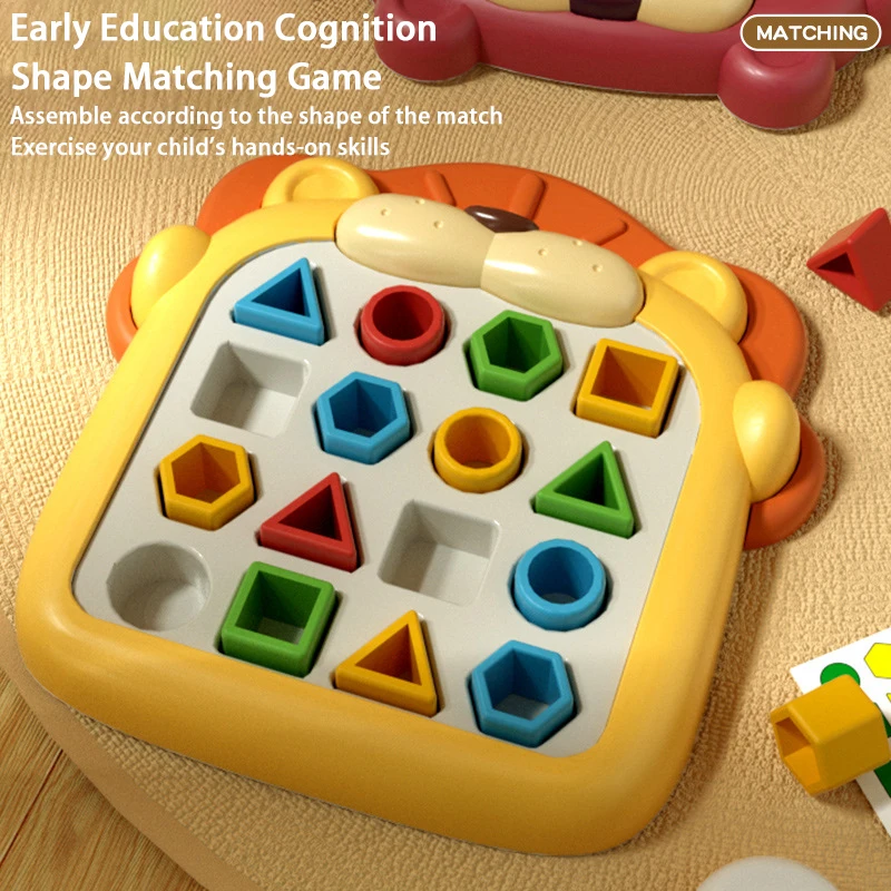 SL Montessori Sensory Education Shape Puzzle Matching Blocks Board Games Cognitive Sorters Toys For Children Toddlers Baby Kids
