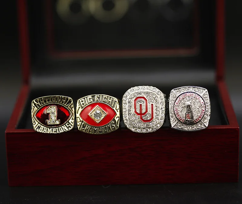1985 1987 2015 2017 University of Oklahoma warriors championship ring suit