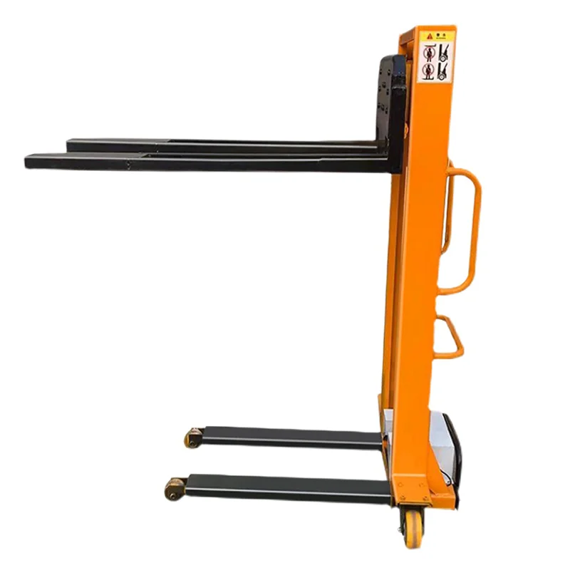 Factory Price Narrow Leg Covered Manual Stacker Electric Reach Forklift Truck Manufacturer