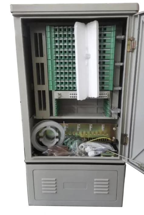 96 core Fiber optic Cabinet SMC Material Outdoor Indoor Telecom Cabinet Fiber optical cross connect cabinets