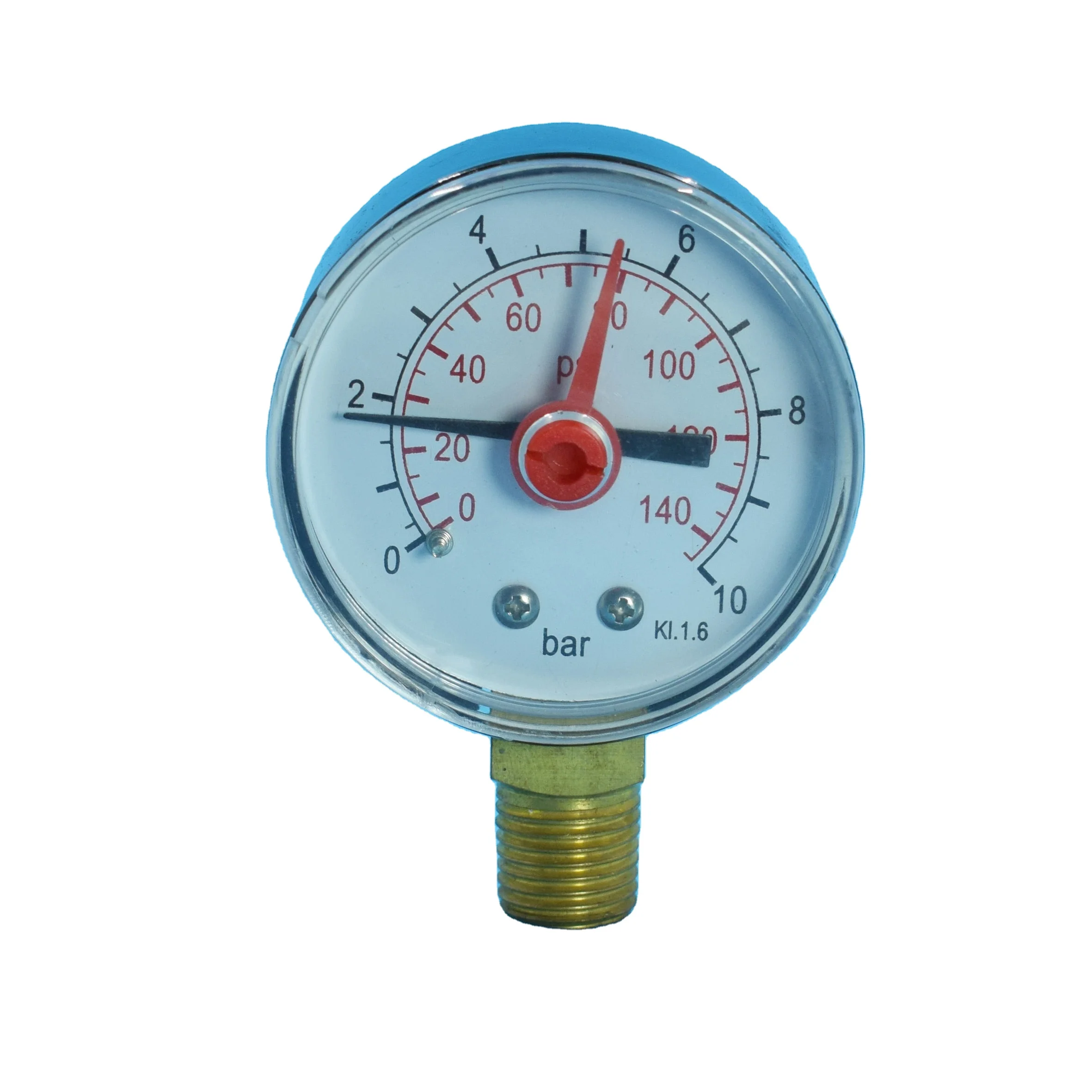 Новый манометр из нержавеющей стали, гидравлический манометр 10 бар