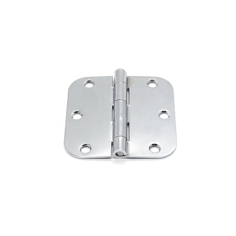 Low Price Markdown Sale Door Hardware 3.5 Inch Iron Kitchen Cabinet Hinge Black Round Corner Door Hinge