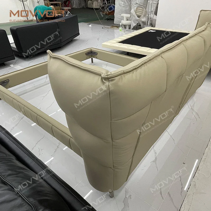 Modern Luxury Queen Solid Wooden Box Bed Designs Models Camas King Multifunctional Bed Frame Up-holstered Beds