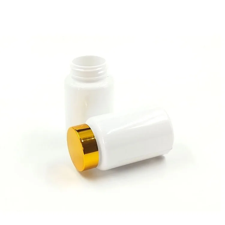 Hot Sale White Pet Plastic Empty Pharmacy Capsule Pill Bottle With Screw Cap