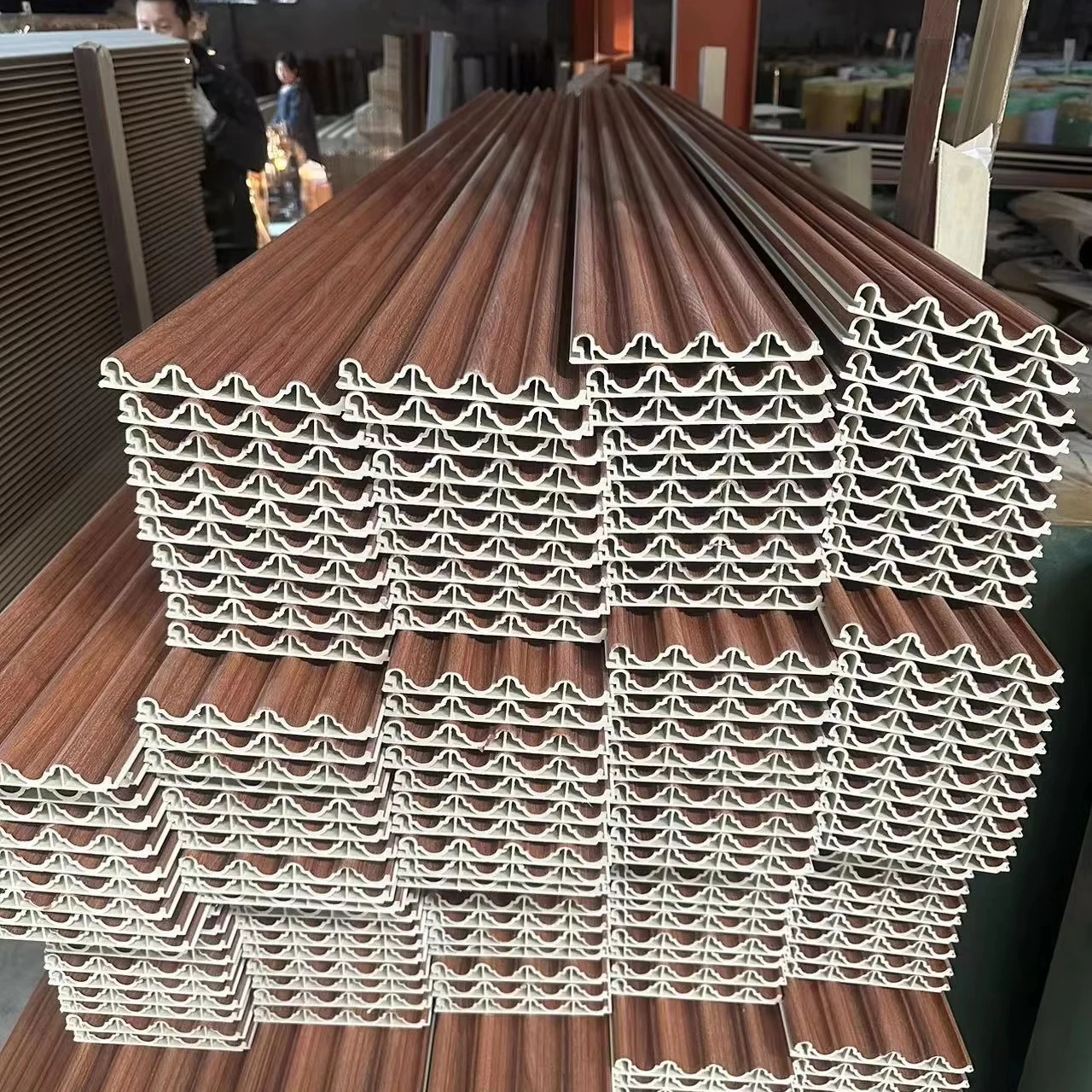 Factory Price Indoor Waterproof Fireproof Wood Plastic Composite Wall Louvers Interior WPC Decorative Wall Panels