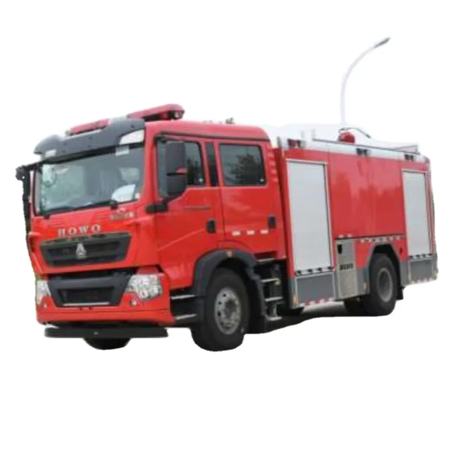 New 257KW Fire Fighting Truck 5950L Water Tank 2000L Foam Tank Emergency Rescue Vehicle with Fire Pump for Sale