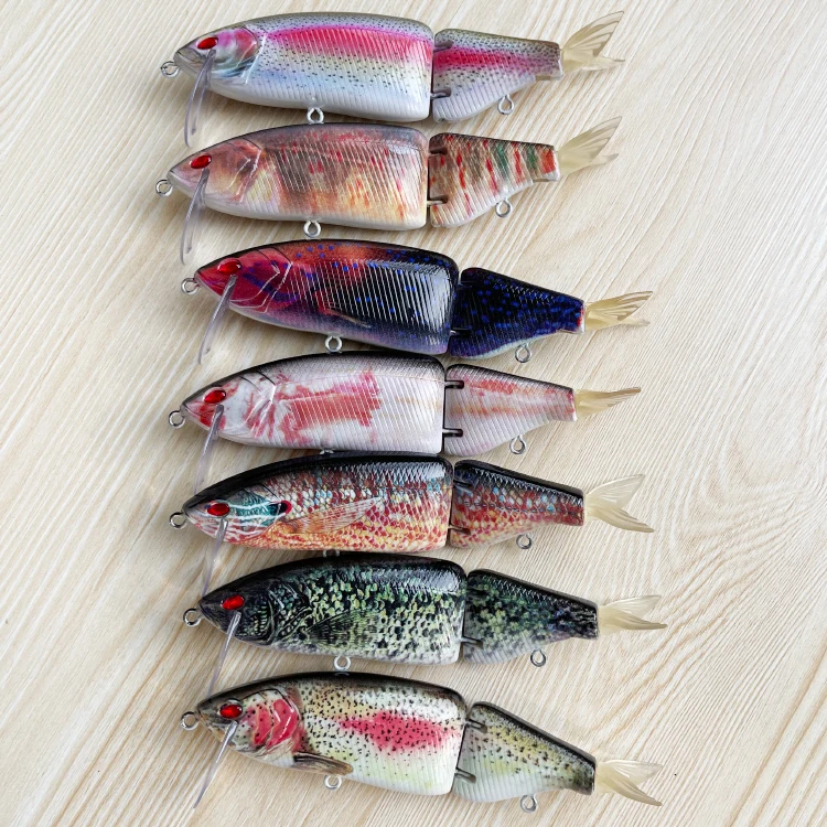 Jointed Bait 165mm 60g Fishing Lures  Split Tail Fishing Lure Largemouth Bass colour swim baits for bass