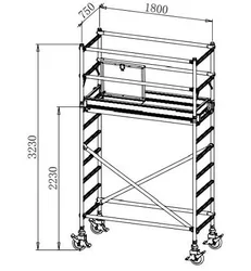 Hot sale GS certificate portable aluminium mobile scaffold for distributor