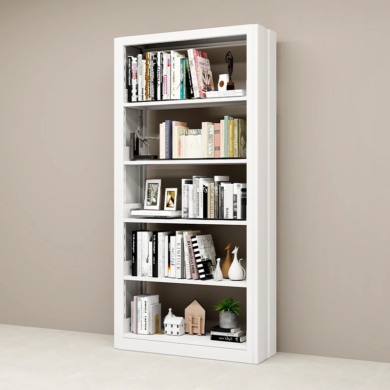 Metal book shelf white metal book book shelf metal 6 shelves estantes para libros scaffale libreria industriale
