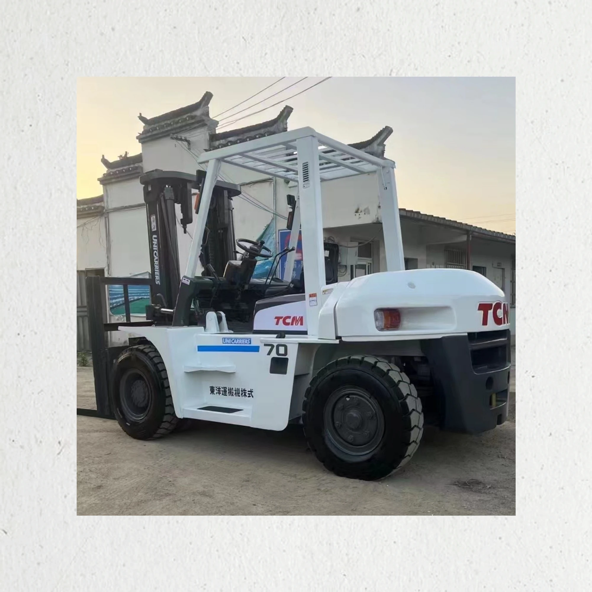 Used TCM 7ton forklift FD70 lift truck 7 tons original japan TCM 7tons forklift in stock for hot sale