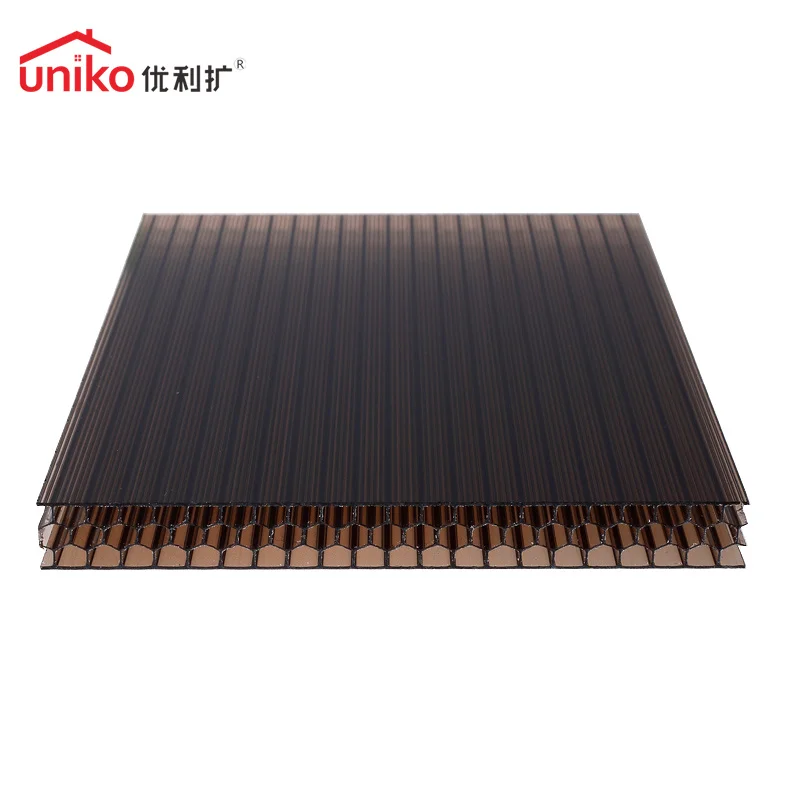 10MM Hollow Clear Polycarbonate sheet Plastic sheet pc Greenhouse Roof Wall Panel