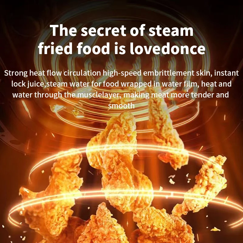 Large Capacity Intelligent Electric Air Fryer Oil-Free French Fry & Multi-Function Baking for Household Use Factory Direct