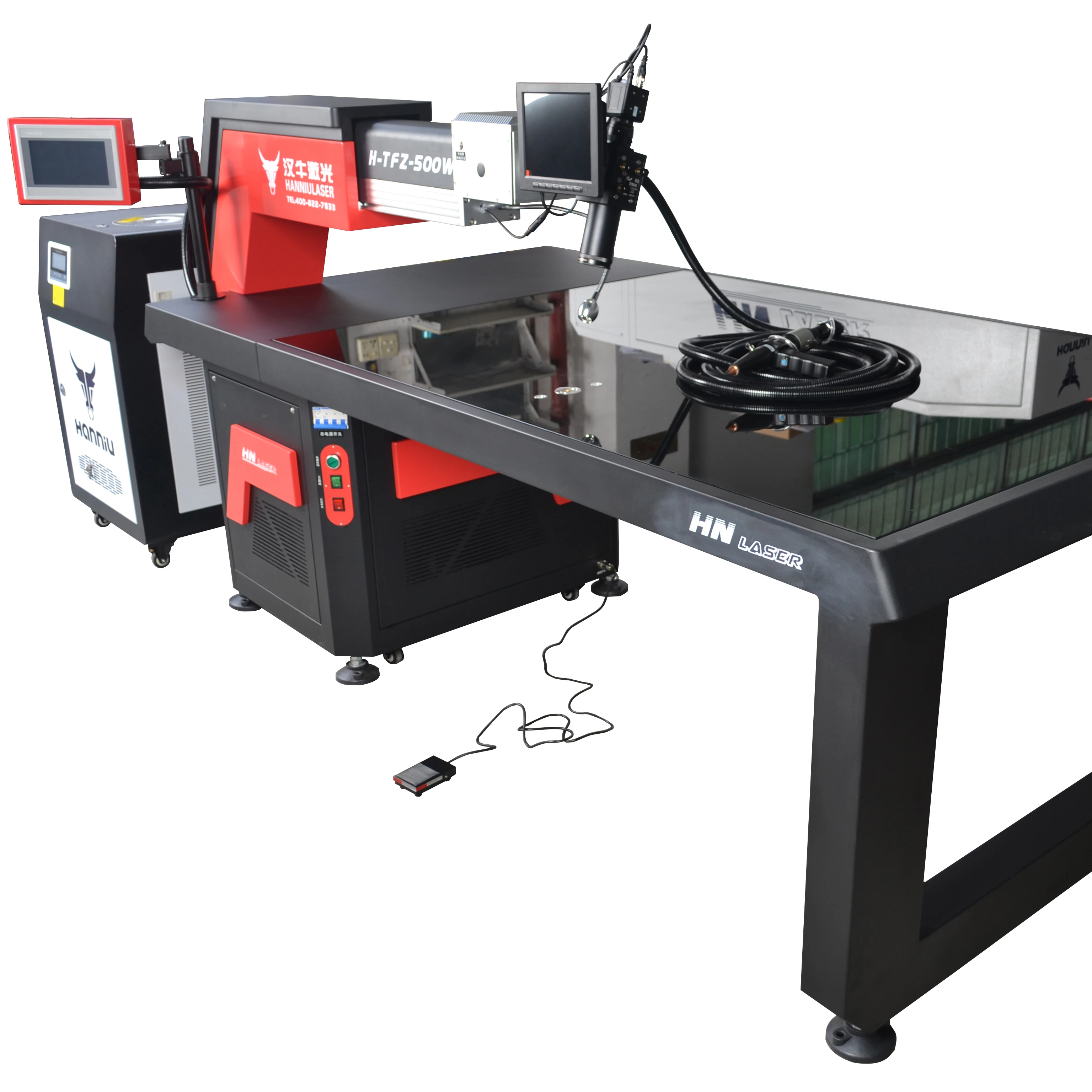 Hanniu 500w stainless YAG laser welder soldering iron spot welding machine