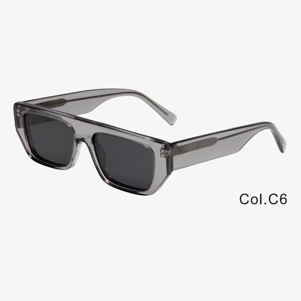 2024 New Fashion Sun Glasses Designer Polarized Shades Sunglasses Square Frame Eyeglasses Custom Logo Uv400 Acetate Sunglasses