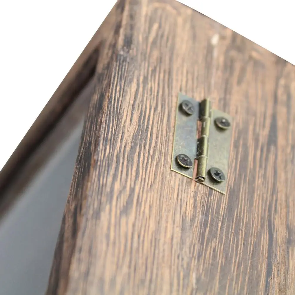 Custom Wooden Tea Packaging Storage Box With Glass Top Lid