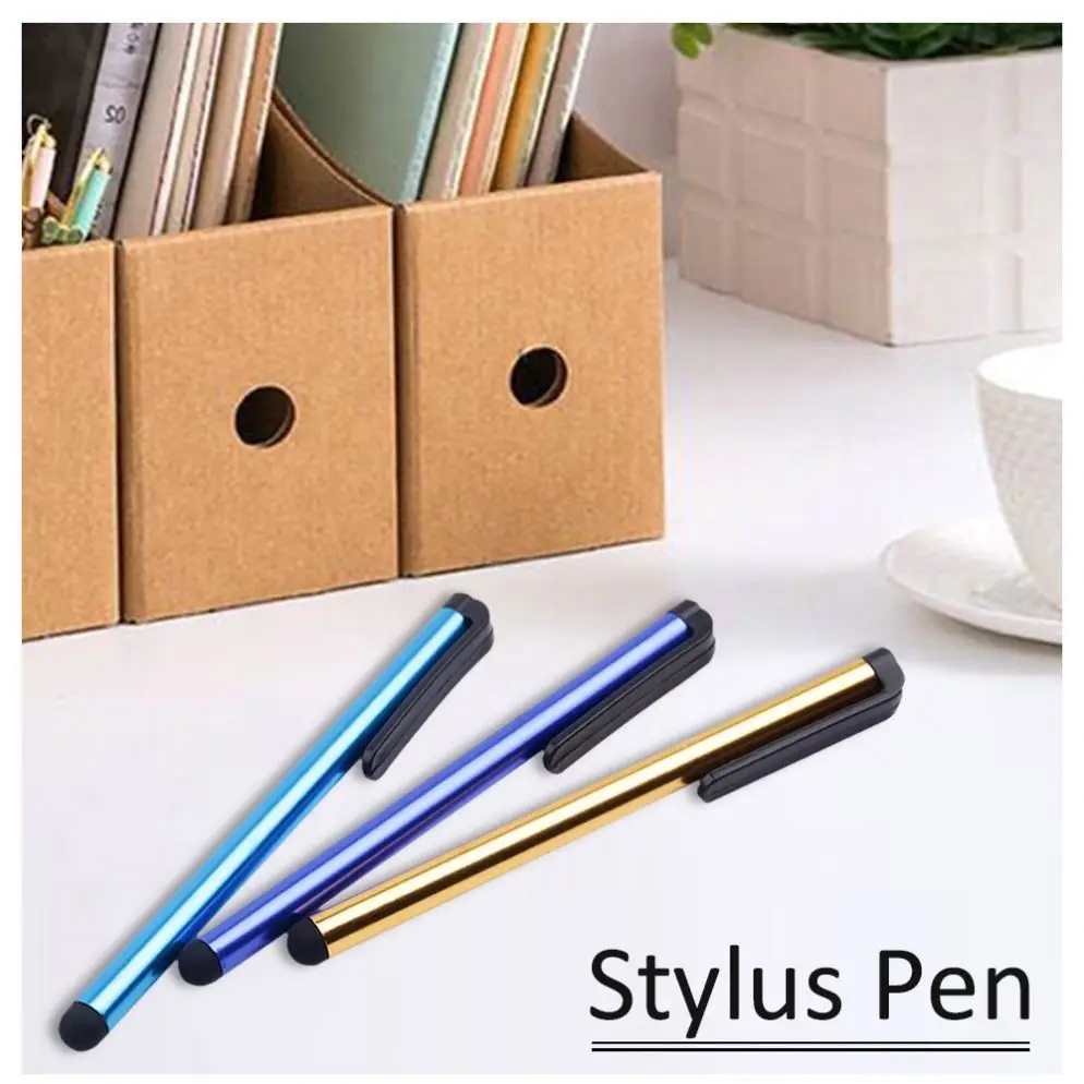 100pcs/lot Capacitive Touch Screen Stylus Pen for IPhone IPad IPod Touch Suit for Other Smart Phone Tablet Metal Stylus Pencil